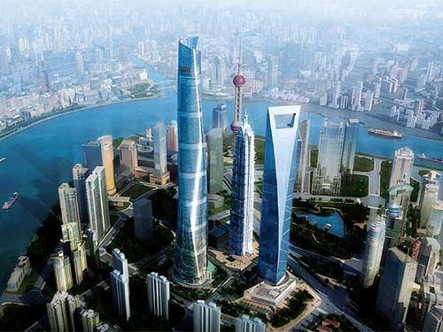 世界有632米的上海中心大厦